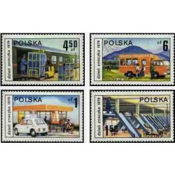 4 عدد تمبر روز تمبر : توسعه حمل و نقل لهستان - لهستان 1979