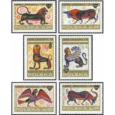 6 عدد تمبر روز تمبر - نقاشیهای اثر کوینتیان واسه - لهستان 1976