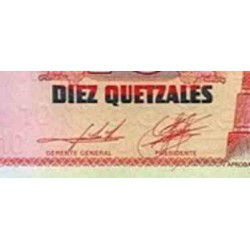 اسکناس 10 کواتزل - گواتمالا 2012