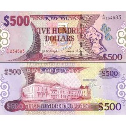 اسکناس 500 دلار - گویانا 2000