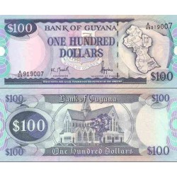اسکناس 100 دلار - گویانا 1999