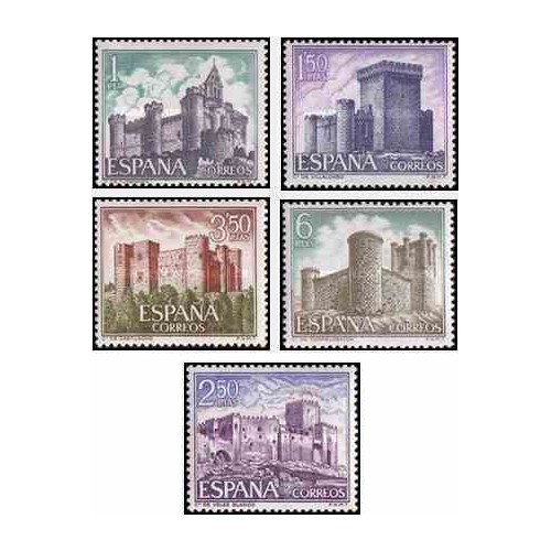 5 عدد تمبر قلعه ها - اسپانیا 1969