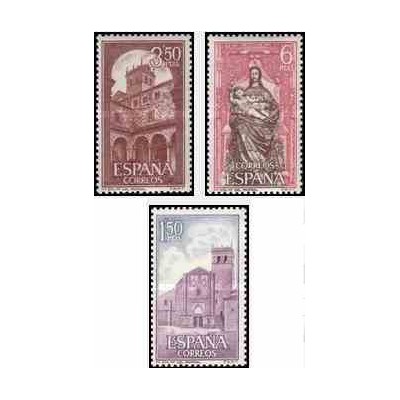 3 عدد تمبر قلعه ها و صومعه ها - اسپانیا 1968