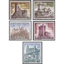 5 عدد تمبر قلعه ها - اسپانیا 1968