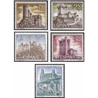 5 عدد تمبر قلعه ها - اسپانیا 1968