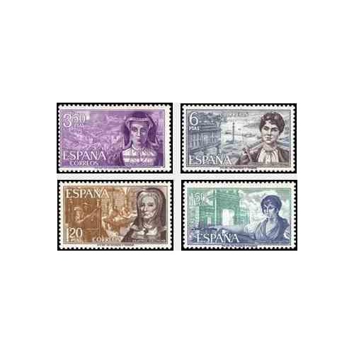 4 عدد تمبر شخصیتها - اسپانیا 1968