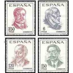 4 عدد تمبر سالگردها - اسپانیا 1967