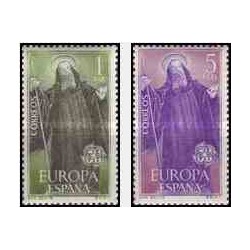 2 عدد تمبر مشترک اروپا - Europa Cept - اسپانیا 1965