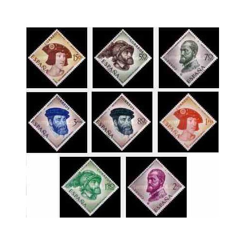 8 عدد تمبر 400مین سالگرد مرگ شاه کارلوس اول - اسپانیا 1958      