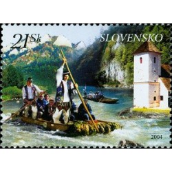1 عدد  تمبر  رافتمن در رودخانه Dunajec - اسلواکی 2004