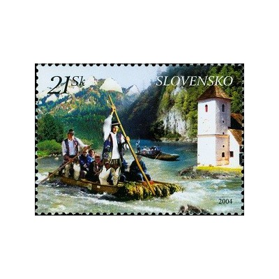 1 عدد  تمبر  رافتمن در رودخانه Dunajec - اسلواکی 2004