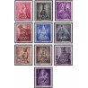 10 عدد تمبر سال مریم - نقاشی و مجسمه - اسپانیا 1954 قیمت 12.5 دلار