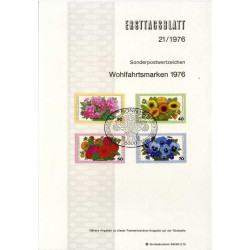 برگه اولین روز انتشار تمبرهای خیریه - جمهوری فدرال آلمان 1976