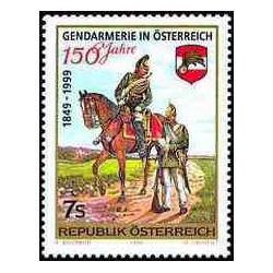 1 عدد تمبر 150مین سالگرد ژاندارمری فدرال اتریش - اتریش 1999
