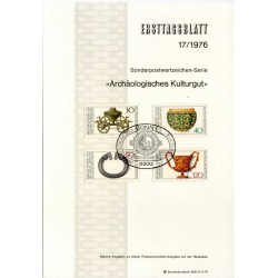 برگه اولین روز انتشار تمبر کشف باستان شناسی - جمهوری فدرال آلمان 1976