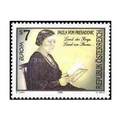 1 عدد تمبر مشترک اروپا - Europa Cept - پائولا فون پررادویک - نویسنده و شاعر - اتریش 1996