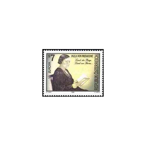 1 عدد تمبر مشترک اروپا - Europa Cept - پائولا فون پررادویک - نویسنده و شاعر - اتریش 1996