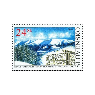 1 عدد  تمبر  بناهای فنی - اسلواکی 2004