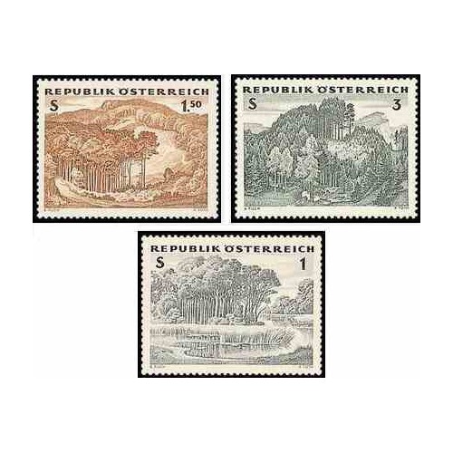 3 عدد تمبر جنگلهای اتریش - اتریش 1962