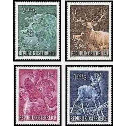 4 عدد تمبر کنگره بین المللی شکار - وین - اتریش 1959