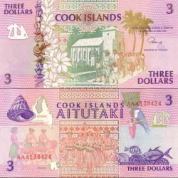 اسکناس 3 دلار - جزایر کوک 1992