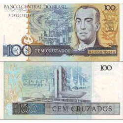 اسکناس 100 کروزادو - برزیل 1986