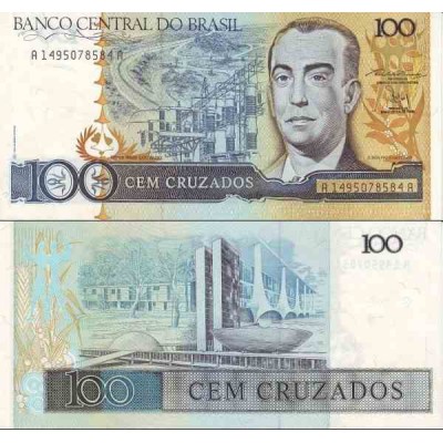اسکناس 100 کروزادو - برزیل 1986