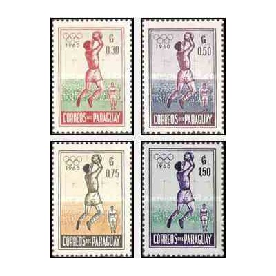 4 عدد تمبر بازیهای المپیک - رم ، ایتالیا - پاراگوئه 1960   