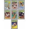 7 عدد تمبر پست هوایی - بازیهای المپیک بارسلونای  اسپانیا - نیکاراگوئه 1989