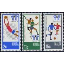 3 عدد تمبر بازیهای فوتبال آرژانتین - مالت 1978   