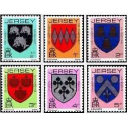 6 عدد تمبر سری پستی - نشانها - جرسی 1981