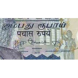 اسکناس پلیمر 50 روپیه  - موریس 2013