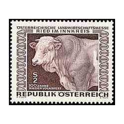 1 عدد تمبر صدمین سالگرد نمایشگاه در راید - اتریش 1967
