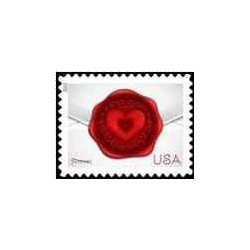 1 عدد تمبر مهر و موم شده با عشق - آمریکا 2013    