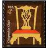 1 عدد تمبر طراحی آمریکایی - صندلی چیپندیل - تمبر کویل خودچسب - آمریکا 2007   