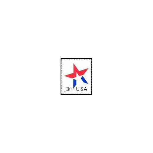 1 عدد تمبر سری پستی - ستاره - خودچسب - آمریکا 2002