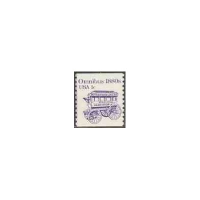 1 عدد تمبر اتوبوس 1880- آمریکا 1983  