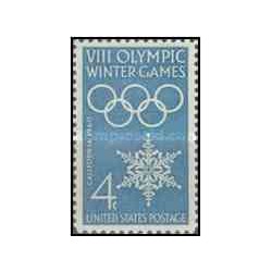 1 عدد تمبر بازیهای زمستانی المپیک - آمریکا 1960