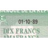 اسکناس 10 فرانک - بروندی 1989