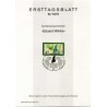 برگه اولین روز انتشار تمبر صدمین سالگرد درگذشت ادوارد موریک، شاعر - جمهوری فدرال آلمان 1975