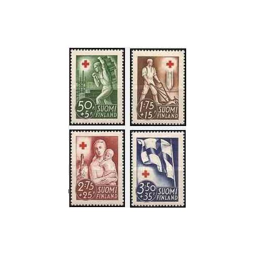 4 عدد تمبر خیریه صلیب سرخ - بازسازی - فنلاند 1941 قیمت 12.9 دلار