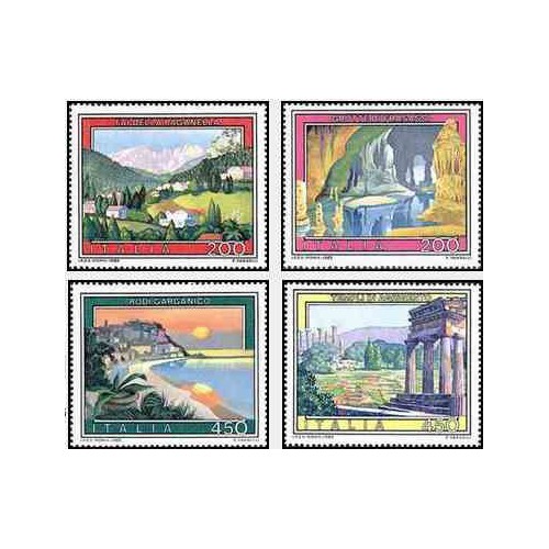 4 عدد تمبر تبلیغات گردشگری - تابلو نقاشی - ایتالیا 1982