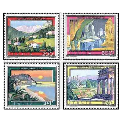 4 عدد تمبر تبلیغات گردشگری - تابلو نقاشی - ایتالیا 1982