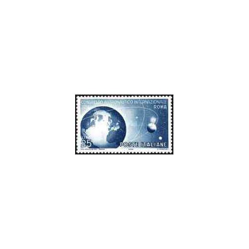 1 عدد تمبر هفتمین کنگره بین المللی فضانوردی ، رم - ایتالیا 1956