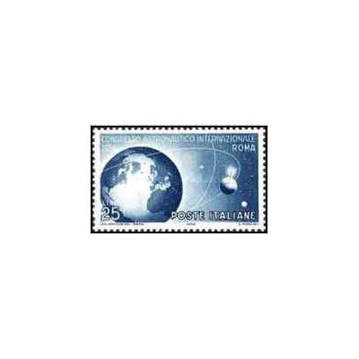 1 عدد تمبر هفتمین کنگره بین المللی فضانوردی ، رم - ایتالیا 1956