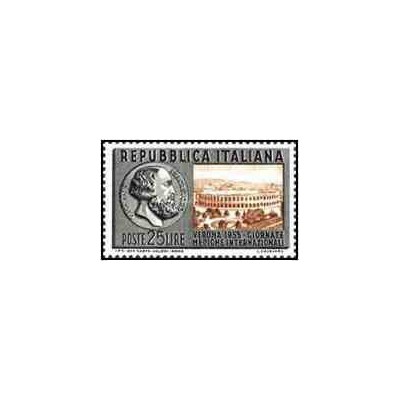 1 عدد تمبر کنگره بین المللی پزشکی ، ورونا - ایتالیا 1955 قیمت 8.6 دلار