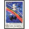 1 عدد تمبر سال بین المللی صلح - سان مارینو 1986    