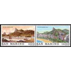  2 عدد تمبر شهرهای جهان - ریو دو ژانیرو - سان مارینو 1983    