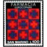 1 عدد تمبر کنگره دارویی یوروکوفار - سان مارینو 1975