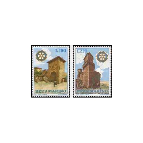 2 عدد تمبر روتاری بین المللی - سان مارینو 1970  